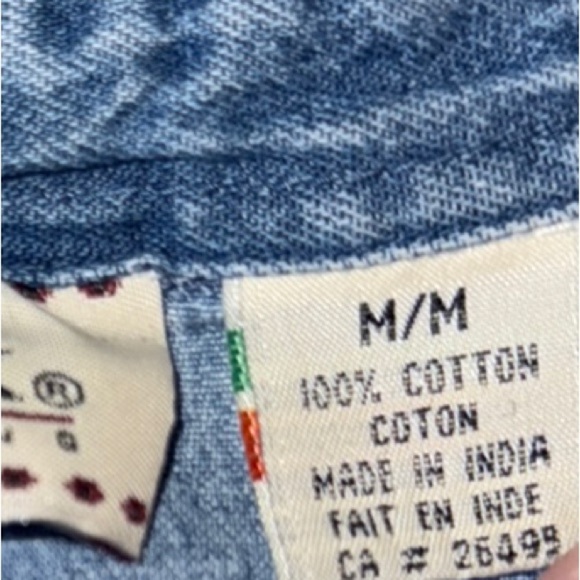 Ash Creek Trading Blue Fitted Button Down Shirt Notched Collar Western Women Top - Picture 8 of 10